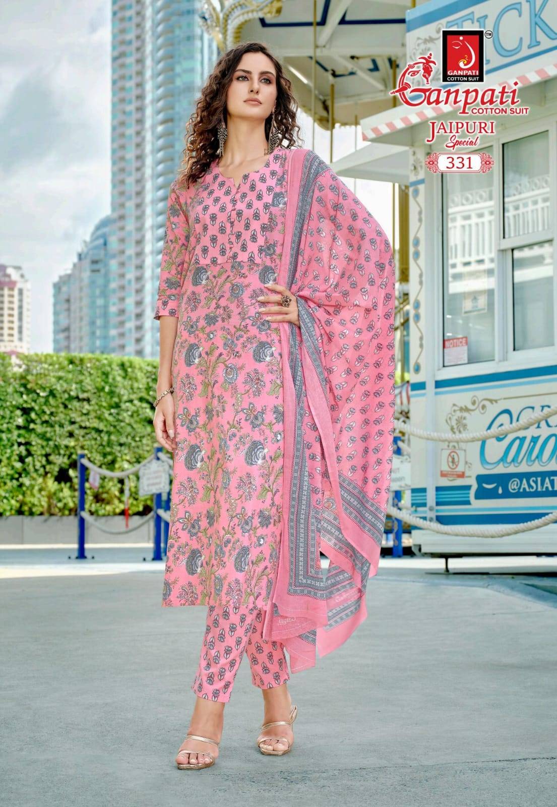 Ganpati jaipuri special vol-16 cotton wholesale dress material